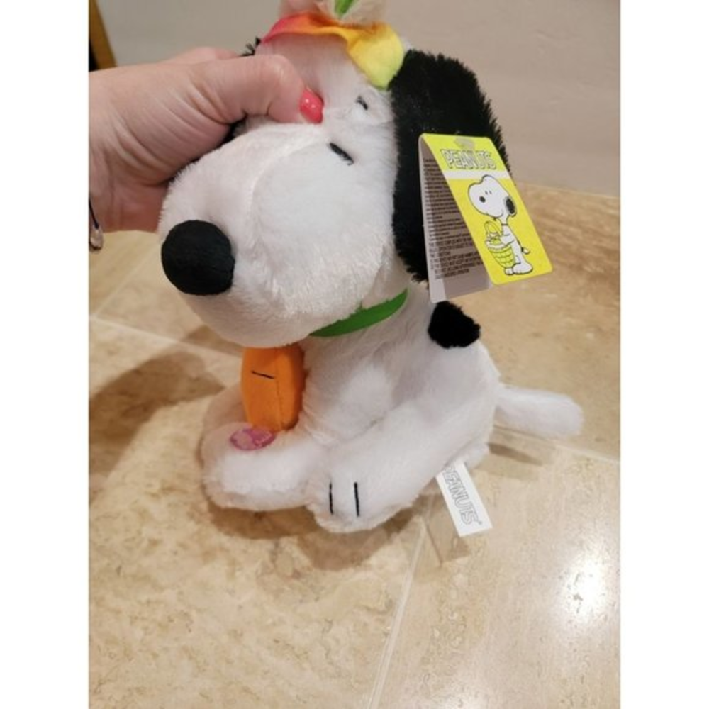 Peanuts Snoopy Musical Dance Bouncing Easter Bunny Plush Linus Lucy Song Works V